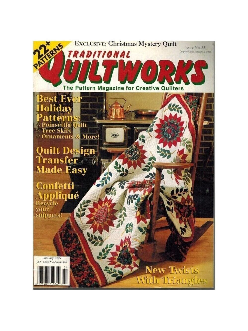 TRADITIONAL QUILTWORKS ISSUE NO. 35 JANUARY 1995 Christmas
